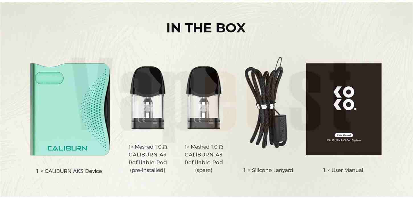 پاد یوول ای کی 3 | UWELL CALIBURN AK3-قیمت کوکو-خرید کوکو