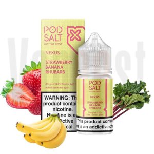 سالت توتفرنگی موز ریواس پادسالت | PODSALT STRAWBERRY BANANA RHUBARB SALT NIC