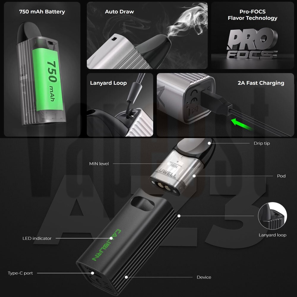 پادسیستم ای زد 3 یوول UWELL CALIBURN AZ3 POD SYSTEM