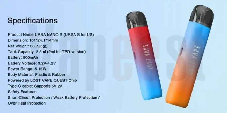 پاد اورسا نانو اس لاست ویپ LOSTVAPE URSA NANO S