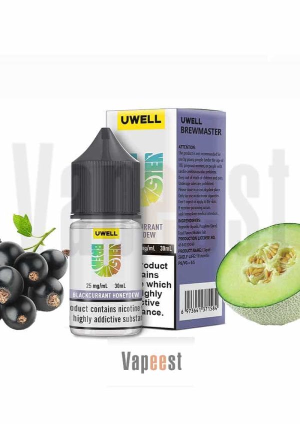 سالت یوول انگورسیاه طالبی | uwell blackcurrrent honeydew salt