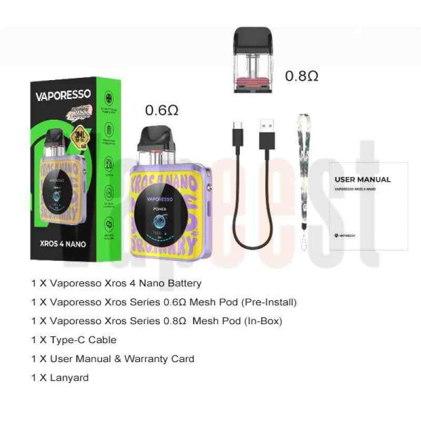 پادماد ایکسراس 4 نانو ویپرسو | Vaporesso XROS 4 Nano PodMod - Image 2
